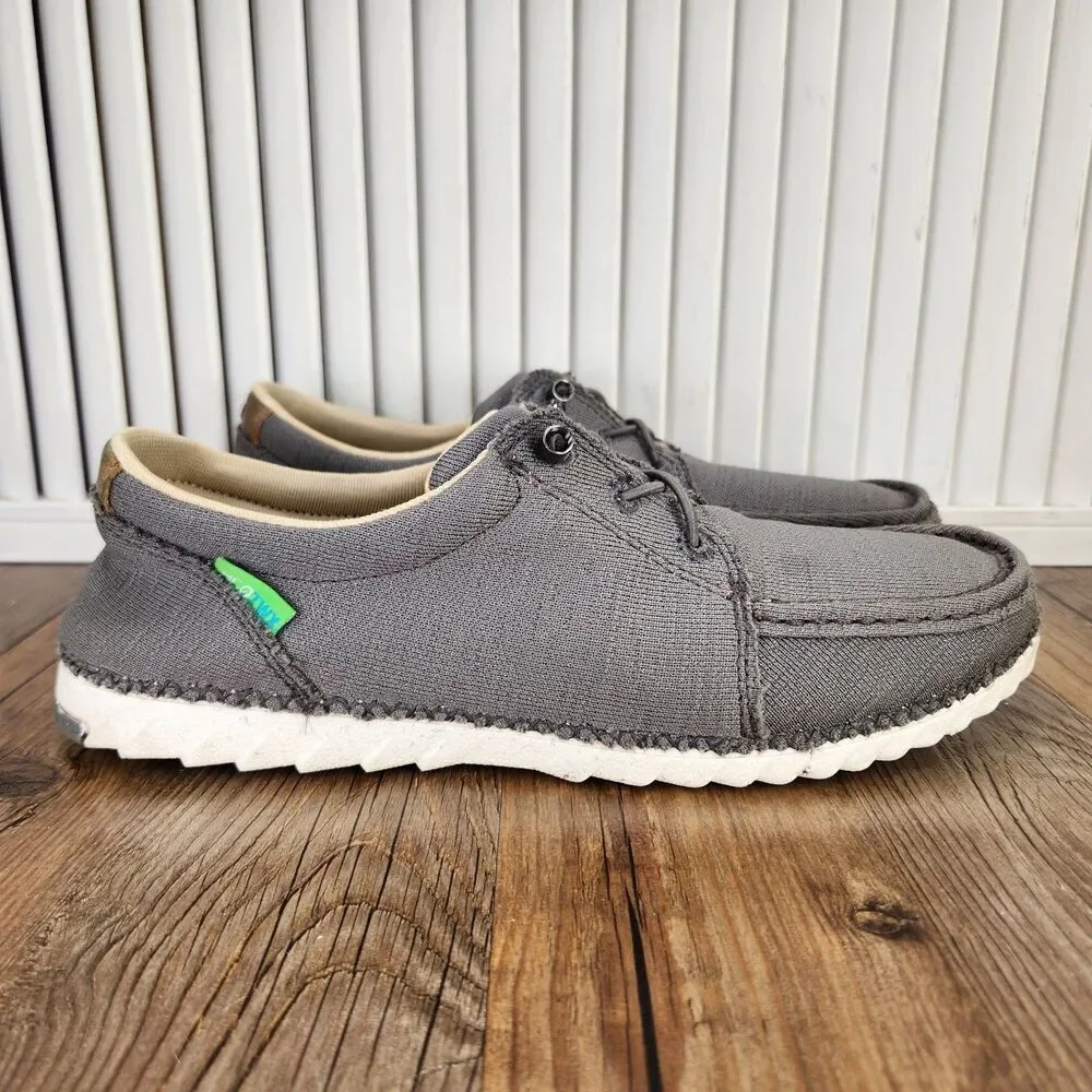 Twisted X Zero-X Mens Sz 8.5 Gray Lace Up Boat Dock Casual Moc Toe Shoes MZX0006